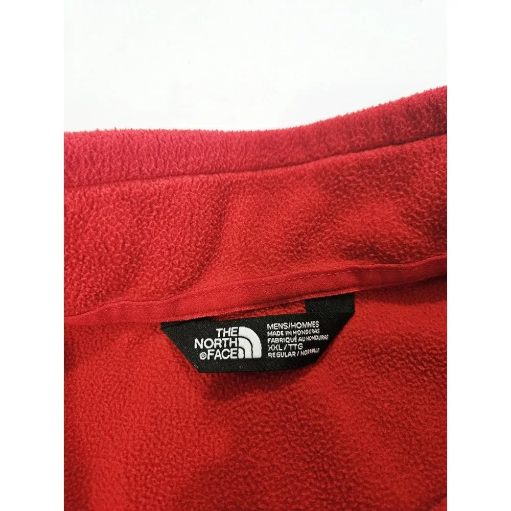 The North Face Fleece Pullover Men's Size 2XL 1/2‎ Zip Sweater Red Base Layer